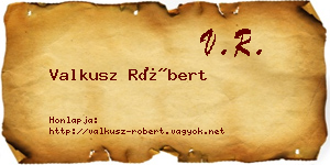 Valkusz Róbert névjegykártya